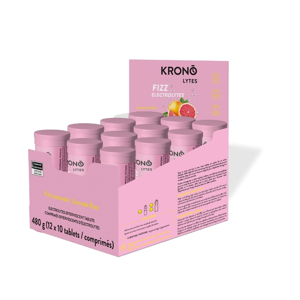Image KRONO Tablettes effervescentes électrolytes LIMONADE ROSE